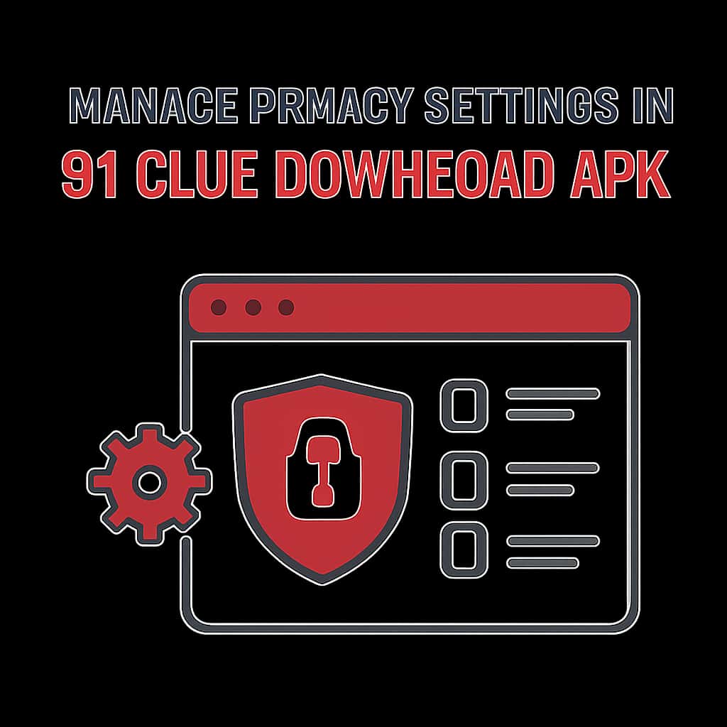An illustration of the privacy settings interface within the 91 Club Download APK.