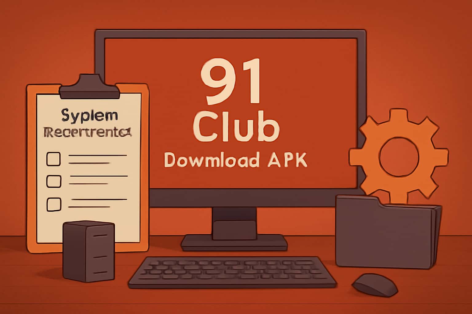 Informational graphic representing system requirements for 91 Club Download APK.