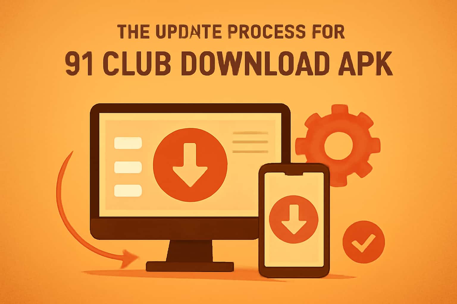 Informational scene illustrating the update process for 91 Club Download APK.