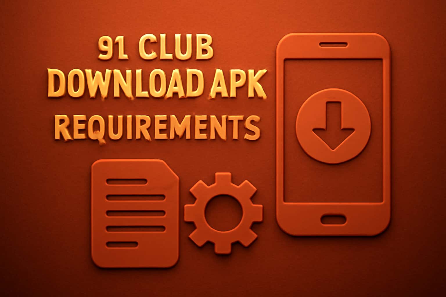 An informational graphic detailing the requirements for 91 Club Download APK installation.
