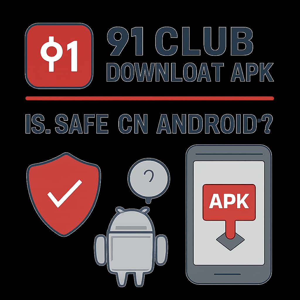 Illustration explaining safety considerations for 91 Club Download APK.