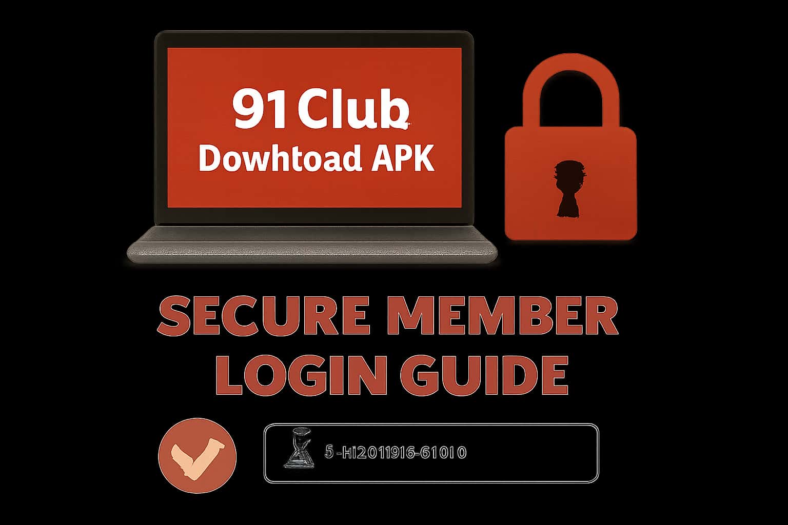 Hero image depicting the Secure 91 Club Download APK Member Login Guide with elements in #c4181a color.