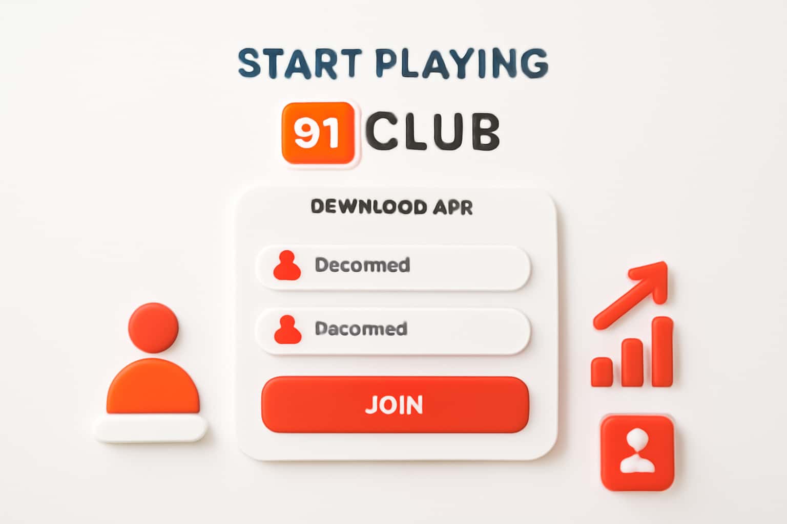 Start Playing 91 Club Download APK - Sign Up Interface