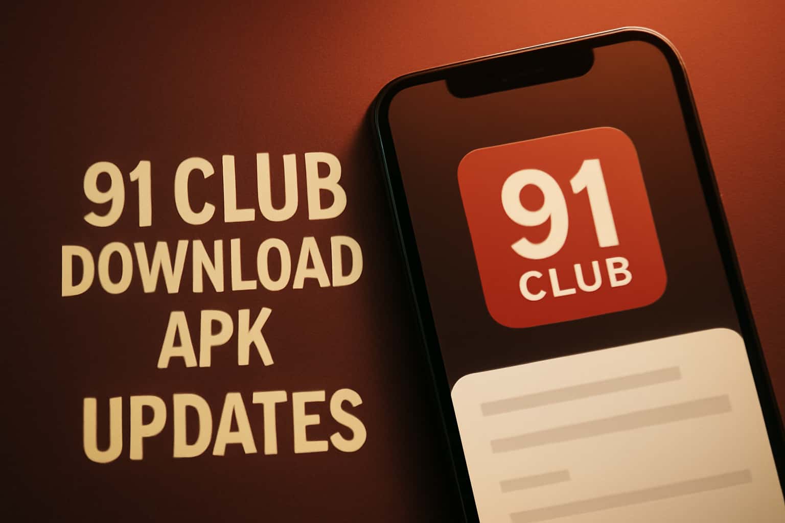 A neutral informational graphic about 91 Club Download APK updates.